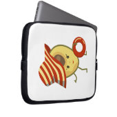 Avocado Beach Girl mit Sonnenmütze und Schwimmring Laptopschutzhülle (Vorne Rechts)