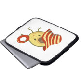 Avocado Beach Girl mit Sonnenmütze und Schwimmring Laptopschutzhülle (Vorne Knopf)