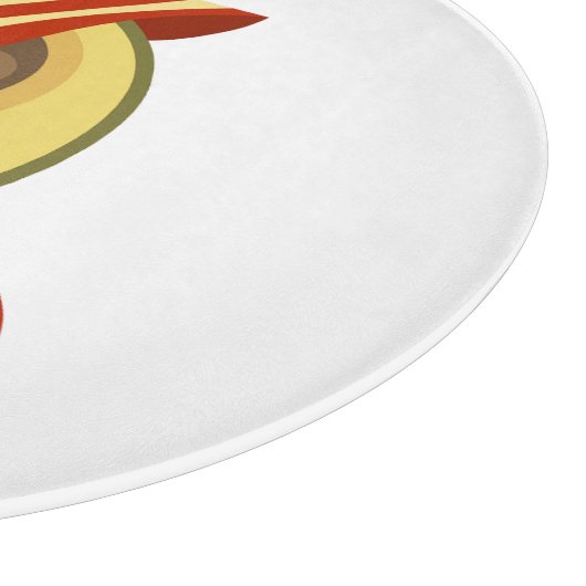 Avocado Beach Girl mit Sonnenmütze und Schwimmring Schneidebrett (Ecke)