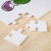 Avocado bei Musik mit Kopfhörer Puzzle (Seite)