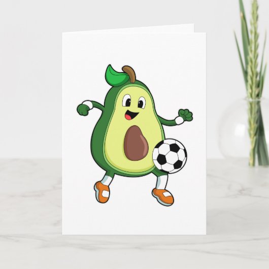 Avocado beim Fußball-Sport Karte (Vorderseite)