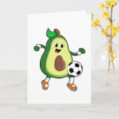 Avocado beim Fußball-Sport Karte (Gelbe Blume)