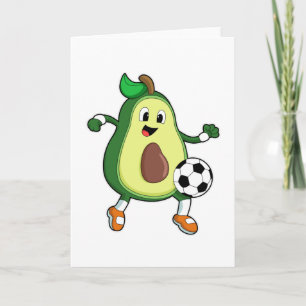 Avocado beim Fußball-Sport Karte