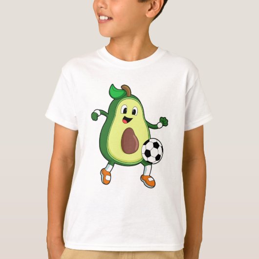 Avocado beim Fußball-Sport T-Shirt (Vorderseite)