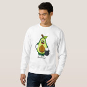 Avocado beim Krafttraining mit Dumbells Sweatshirt (Vorne ganz)