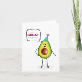 Avocado Birthday Card Karte (Vorderseite)
