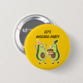 Avocado Birthday Celebration Custom Pin Button (Vorne & Hinten)