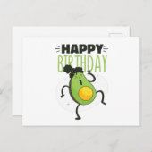 AVOCADO BIRTHDAY POSTKARTE (Vorne/Hinten)