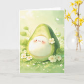 Avocado Bliss Karte (Gelbe Blume)