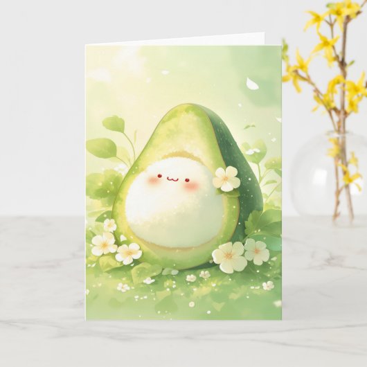 Avocado Bliss Karte (Gelbe Blume)