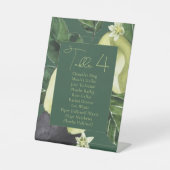 Avocado Blüten | Dunkelgrüne rustikale Sitzbezeich Sockelschild (Vorderseite)