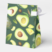 Avocado Blüten | Dunkelgrünes rustikales Fruchtmus Geschenkschachtel (Rückseite)