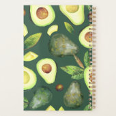 Avocado Blüten | Dunkelgrünes rustikales Fruchtmus Planer (Rückseite)