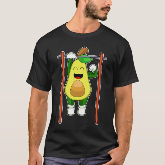Avocado Bodybuilder Pull ups Fitness T-Shirt (Vorderseite)