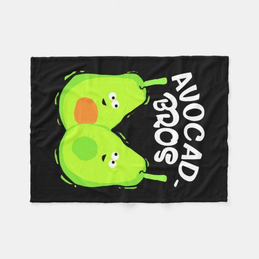 Avocado Brother Fleecedecke (Vorderseite (Horizontal))