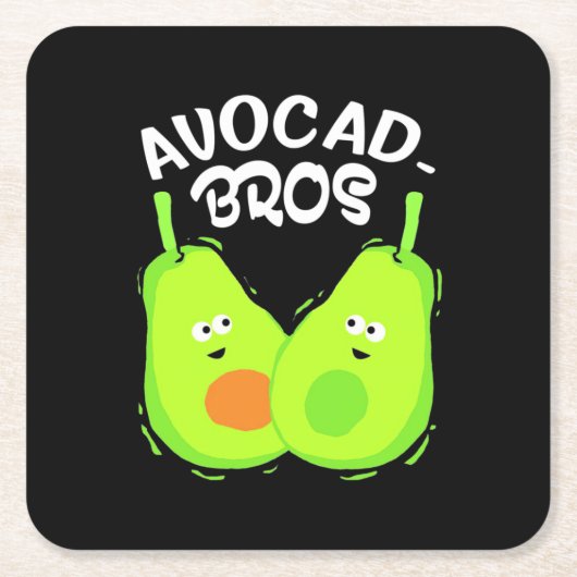 Avocado Brother Rechteckiger Pappuntersetzer (Vorderseite)