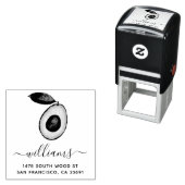 Avocado Calligrafy Rücksendeadresse Permastempel (Beispiel)