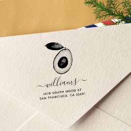 Avocado Calligrafy Rücksendeadresse Permastempel