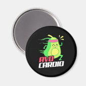 Avocado Cardio Übung Magnet (Vorderseite/Rückseite)