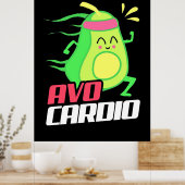 Avocado Cardio Übung Poster (Küche)
