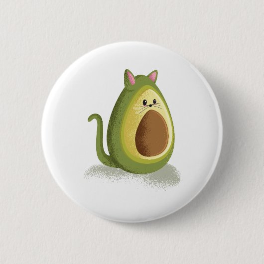 Avocado Cat Button (Vorderseite)
