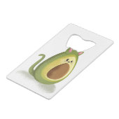 Avocado Cat Geldbeutel Flaschenöffner (Rückseite Schrägansicht)