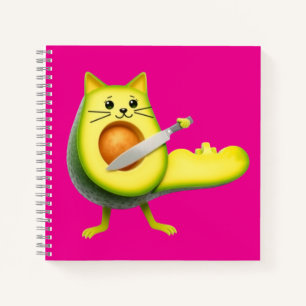 Avocado Cat Kitty Notizblock