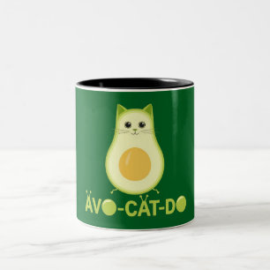 Avocado Cat Kitty Zweifarbige Tasse