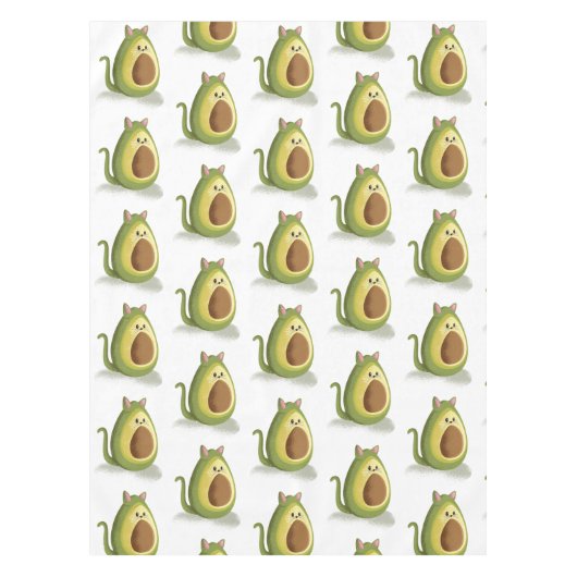 Avocado Cat Tischdecke (Vorderseite)
