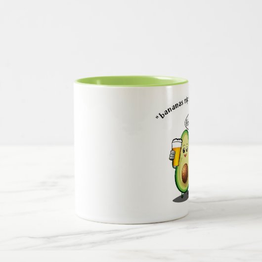 Avocado Challenge Zweifarbige Tasse (Mittel)