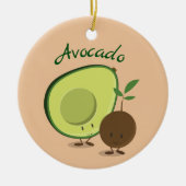 Avocado Characters Food Keramik Ornament (Vorne)