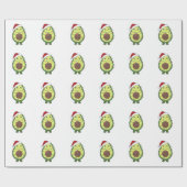 Avocado Christmas Lights Funny Avocados Geschenkpapier (Flach)