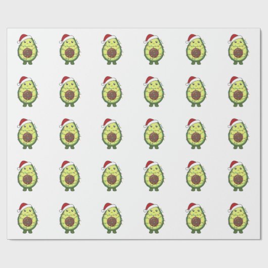 Avocado Christmas Lights Funny Avocados Geschenkpapier (Flach)