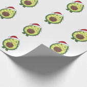 Avocado Christmas Lights Funny Avocados Geschenkpapier (Ecke)