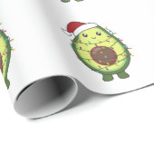 Avocado Christmas Lights Funny Avocados Geschenkpapier (Rolleneckpunkt)