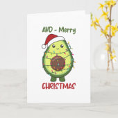 Avocado Christmas Lights Funny Avocados Karte (Gelbe Blume)