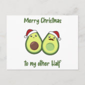 Avocado Christmas Lights Funny Avocados Postcard Postkarte (Vorderseite)