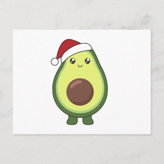 Avocado Christmas Lights Funny Avocados Postkarte (Vorderseite)