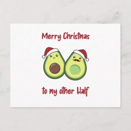 Avocado Christmas Lights Funny Avocados Postkarte (Vorderseite)
