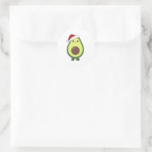 Avocado Christmas Lights Funny Avocados Runder Aufkleber (Tasche)