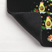 Avocado Christmas Tree Lights Funny Avocado Xmas T Mousepad (Ecke)