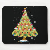 Avocado Christmas Tree Santa ELF Avocado Lover Mousepad (Vorne)
