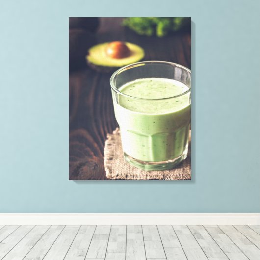 Avocado Coconut Smoothie | Lover-Geschenk Leinwanddruck (Insitu (Holzboden))