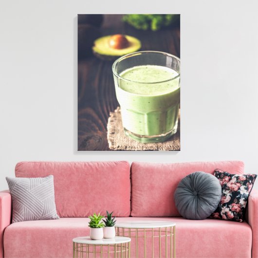 Avocado Coconut Smoothie | Lover-Geschenk Leinwanddruck (Insitu (Wohnzimmer))