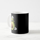 Avocado Cool Skateboarding Avocado mit Kappe Kaffeetasse (Vorderseite Links)