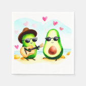 Avocado Couple Wedding Serviette (Vorderseite)