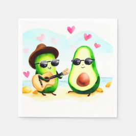Avocado Couple Wedding Serviette