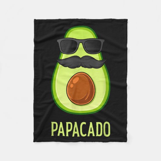 Avocado Dad Papacado Funny Daddy Father Avocado  Fleecedecke (Vorderseite)