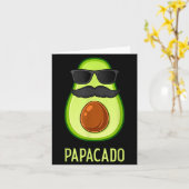 Avocado Dad Papacado Funny Daddy Father Avocado  Karte (Gelbe Blume)