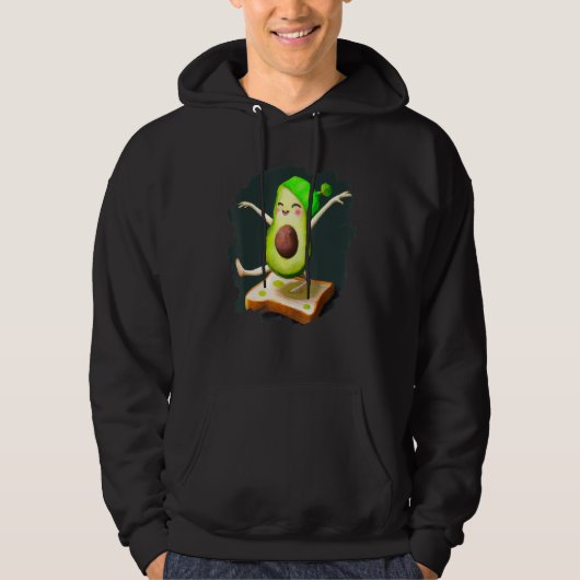 Avocado Dancing on Toast Cute Avocado Bread Foodie Hoodie (Vorderseite)